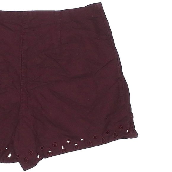 H&M Maroon High Rise Waist Decorative Shorts - Picture 6 of 12